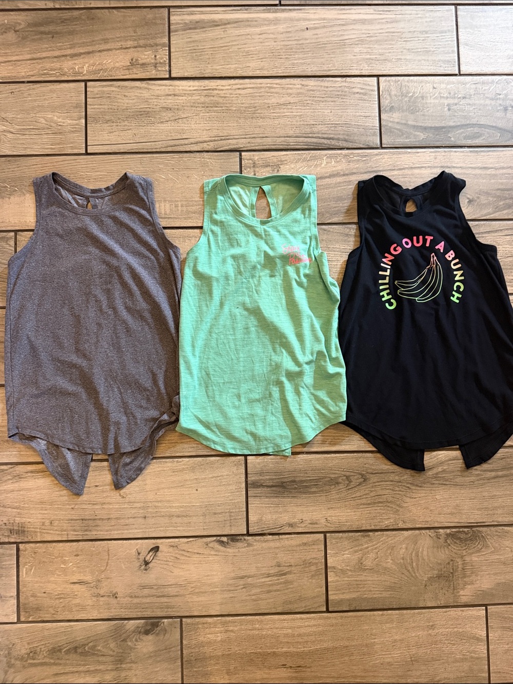 Kids Sleeveless Keyhole Tank Top - Mint